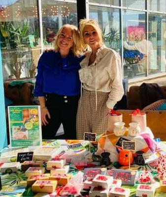 Nicola and Michelle from Tropic Skincare at an event
